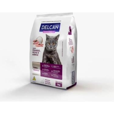 Imagem de Ração Para Gatos Adultos Delcan Super Premium Sabor Frango e Peixes 1 