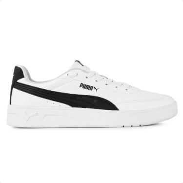 Imagem de Tênis Puma Court Classic Clean Bdp Masculino, 43, Branco, Preto
