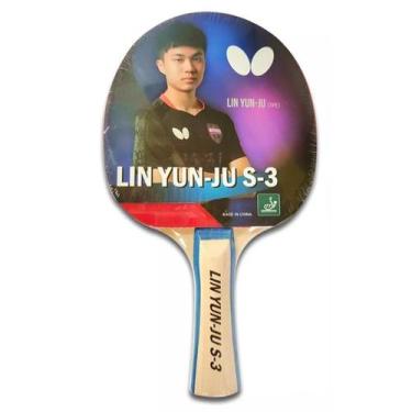 Imagem de Raquete Tênis De Mesa Clássica Lin Yun-ju S-3 Butterfly, Vermelho, Pre