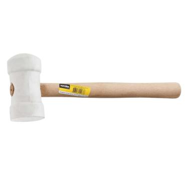 Imagem de Martelo de Borracha 30.79.000.600 para Azulejista com Extremidade Plana e Abaulada Branco Vonder 60MM