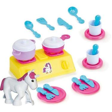 Imagem de Brincando De Casinha Unicórnio Mágico Kit Cozinha Com Acessórios - Mon