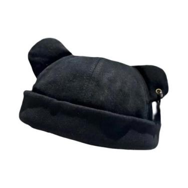 Imagem de Gorro Unissex Com Orelhas De Gato, Estilo Coreano, Cor Sólida, Para Ou