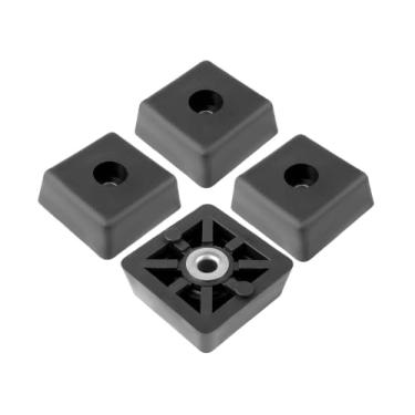 Imagem de 4 amortecedores quadrados grandes de pés de borracha – 0,590 A X 1,500 W – Feito nos EUA – Resistente não marca para móveis, mesas, cadeiras, mesa