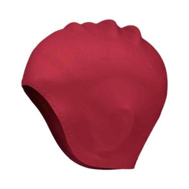 Imagem de Touca De Natação De Silicone Para Adultos E Adolescentes Super Elástic