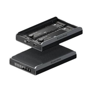 Imagem de Gabinete De Alumínio Para SSD Dual Bay Blueendless Com Suporte RAID M.