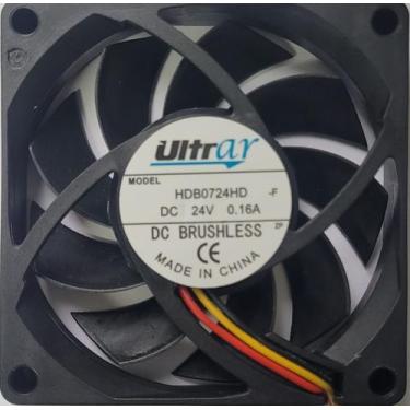 Imagem de micro ventilador hdb0724hd 70x70x15mm rolamento 24 volts 3 fios com co