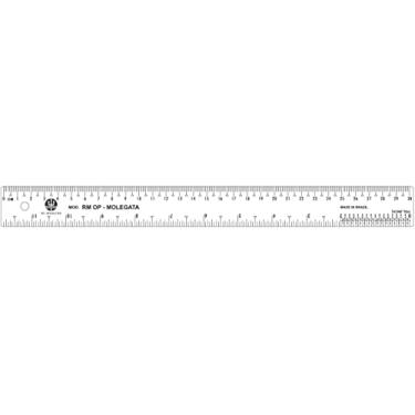 Imagem de Régua Molegata, Trident, RM/OP-30, Branco, 30 cm