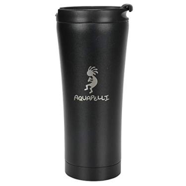 Imagem de Aquapelli Caneca de café para viagem isolada a vácuo, 473 ml, preto escuro