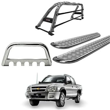 Imagem de Kit Quebra Mato+Santo Ant Duplo+Estribo Chap-S10 94/11 Preto