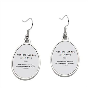 Imagem de Brinco de fisioterapia Assistant 1 – Brincos pendurados para meninas – Presente de festa de aniversário dos namorados, Metal, Sem pedras preciosas