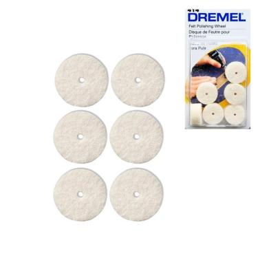 Imagem de Disco De Feltro 1/2 Para Polir 6Un Micro Retífica 414 Dremel