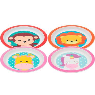 Imagem de Pratinho Infantil Bebê Papinha Animal Fun Buba