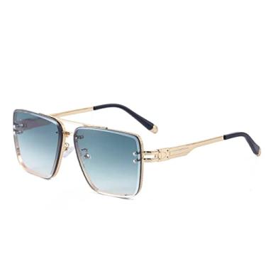 Imagem de Óculos de sol sem aro masculino vintage quadrado moda óculos de sol sem moldura para mulheres óculos de sol uv400,8, china