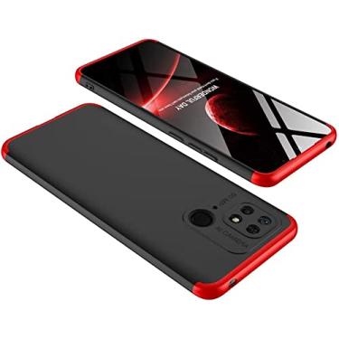 Imagem de Capa Capinha 360 Fosca Para Xiaomi Redmi 10c Com Tela de 6.71 Case Fosca Anti Impacto Premium (Preta com vermelho)