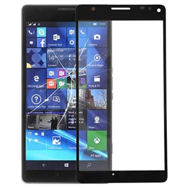 Imagem de Lente de vidro externa de tela frontal para reparo e peças de reposição para Microsoft Lumia 950 XL (preto) (Color : Black)