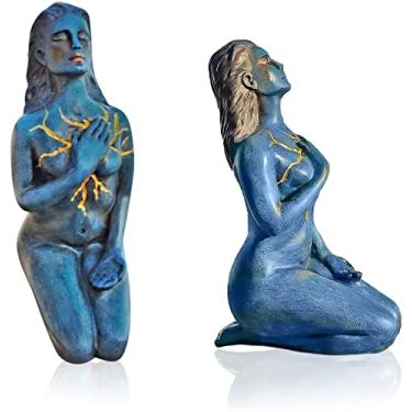 Imagem de Amor próprio e molde de espírito deusa escultura 18 cm deusa cura escultura auto-amor estátua arte, resina artesanato ornamentos jardim decoração de casa dia dos namorados presente de páscoa