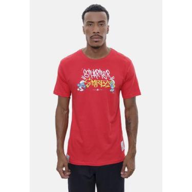 Imagem de Camiseta Starter Collab Smurfs Art Vermelha