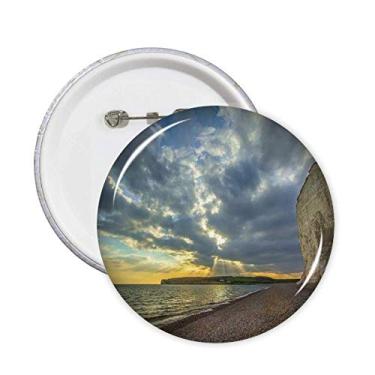 Imagem de Emblema de botão para decoração de 5 peças com imagem de natureza céu água oceano céu nuvem ciência nuvem