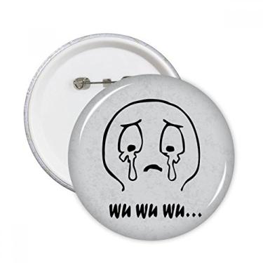 Imagem de Shed Tears Preto Bonito Chat Padrão Feliz Pinos Redondos Emblema Botão Decoração Acessório 5 peças