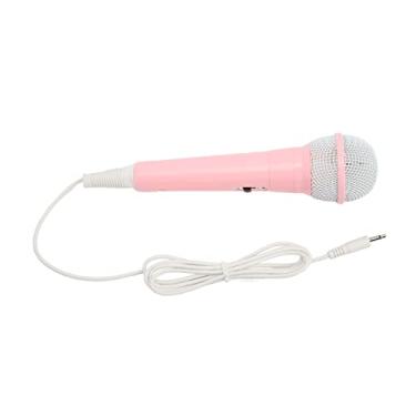 Imagem de Microfone de Canto Infantil, Som Claro, Plugue Portátil de 3,5 Mm para Crianças, Microfone Com Fio de Plástico para karaokê para Instrumento Musical (Rosa)