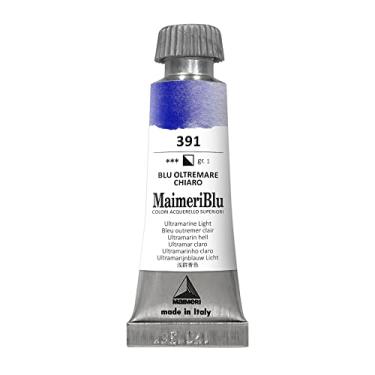 Imagem de MAIMERI BLU Tinta Aquarela Profissional Bisnaga 12ml, Azul Ultramarinho Claro