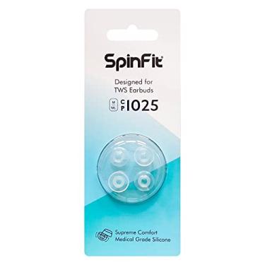 Imagem de SpinFit CP1025 para fones de ouvido verdadeiramente sem fio, compatível com Galaxy Buds 2 e Pixel A-Series – ML/M – auriculares patenteados de silicone para substituição, conforto supremo (2 pares) (para diâmetro do bocal de 4 a 5,5 mm)