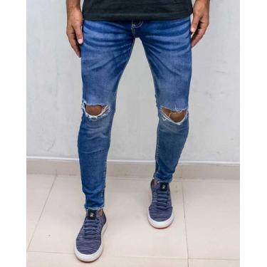 Imagem de Calça Jeans Skinny Rasgada Blue Tiger - Creed Jeans