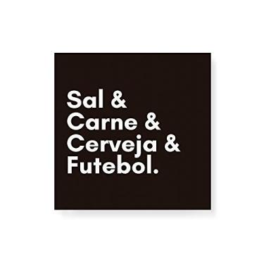 Imagem de Arte Maníacos Quadro Decorativo em Tela Canvas Sal Carne Cerveja e Futelo - 30x30cm