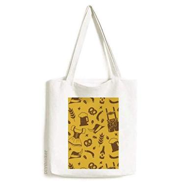 Imagem de Bolsa de lona com estampa personalizada da cultura de Berlim, bolsa de compras casual