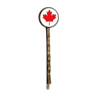 Imagem de Chapéu de cabelo retrô com símbolo da cultura do Canadá, folha de bordo vermelho