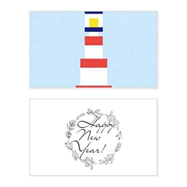 Imagem de Cartão de felicitações Summer Sail Tower Pixel Ano Novo Festival Bless Message Present