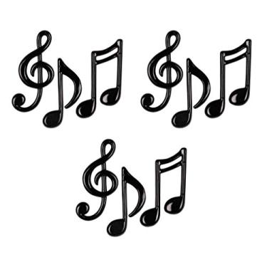 Imagem de Notas Musicais de Plástico Moldado Beistle S57073-BKAZ3, 9 Peças, 10,7-13,7 cm, Preto