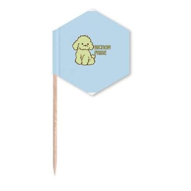 Imagem de Bichon Hair Pet Breeding Art Deco Presente Fashion Palito de Dente Bandeiras de Cupcake Picks Festa Celebração