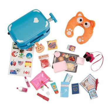 Imagem de Kit De Viagem Com Mala De Rodinhas - Azul - Our Generation