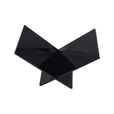 Imagem de harayaa Suporte de livros de acrílico leve compacto marcador de livro à mão livre expositor de arte para fotos, livros de culinária, livros didáticos, livros, livro de música, preto