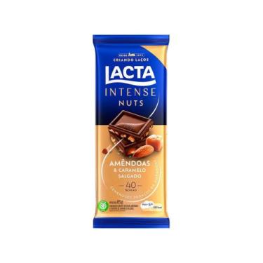 Imagem de Chocolate Lacta Intense Nuts  - Amêndoas E Caramelo Salgado 85G
