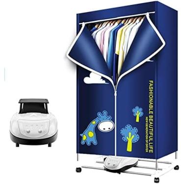Imagem de Secador De Roupas Aquecido, Secador De Roupas Portátil Elétrico De 1500 W, Máquina De Secar Roupa Portátil Camada Dupla, Rack De Secagem De Roupas Aquecido, Grande Capacidade 15 Kg Guarda-roupa De