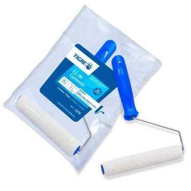 Imagem de Rolo la de Carneiro com Suporte, Tigre 61379150, Branco, 15cm