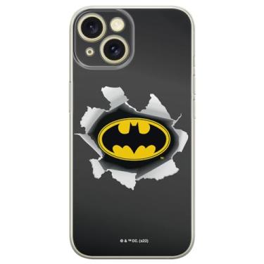 Imagem de ERT GROUP Capa de celular para iPhone 15 Plus original e oficialmente licenciada DC padrão Batman 059 perfeitamente adaptada à forma do celular, capa feita de TPU