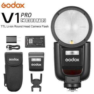 Imagem de Godox Wireless Round Head Camera Flash  Speedlight para Canon  Sony  Nikon  Fuji  Olympus  V1 Pro