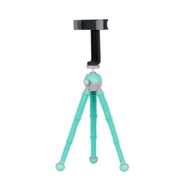 Imagem de JOBY Kit médio PodZilla, tripé flexível com cabeça esférica incluída e suporte para telefone GripTight 360, para smartphones e câmeras compactas Mirrorless ou dispositivos de até 1 kg, azul