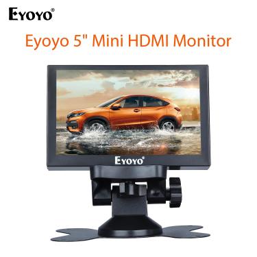 Imagem de Eyoyo-Mini Truck Car Monitor Retrovisor Traseiro  Câmera Reversa  Tela LCD com HDMI  VGA  Segurança