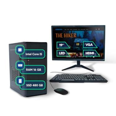 Imagem de Pc Computador Completo Intel I5 16gb Ssd 480gb Monitor 19 Teclado e Mouse