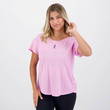 Imagem de Camiseta Fila Basic Run Feminina Rosa-Feminino