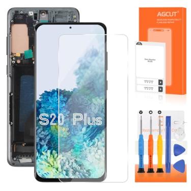 Imagem de Tela de substituição OLED para Samsung Galaxy S20 Plus S20 Plus 5G Display LCD G985F G986F G986U G986W Montagem digitalizador LCD preto com moldura + vídeo de instalação (suporte a impressão digital,
