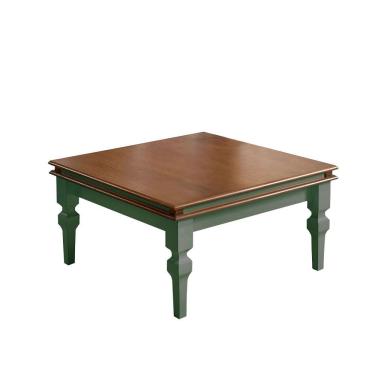 Imagem de Mesa de Centro Manchester 2039 Linz Móveis - Verde Musgo/Imbuia Glazer