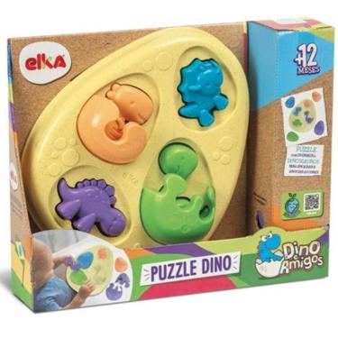 Imagem de Jogo de Encaixe Infantil Dino ELKA
