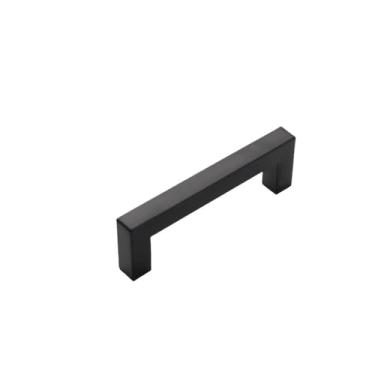 Imagem de Puxadores quadrados para armários e gavetas, penteadeira de aço inoxidável, puxador de cozinha estilo preto prateado, móveis para casa, 160mm,172mm,1