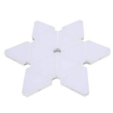 Imagem de 12 Conjuntos de Painel de Luz Triangular, Luz de Parede Led Triangular Rgb para Jogos, Aplicativo de Som, Controle Remoto Montado na Parede