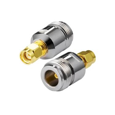 Imagem de POBADY RP-SMA Macho para N-Tipo Fêmea Adaptador RP-SMA Wifi Antena Adaptador para Wlan Outdoor Antena RPSMA Wlan 4G Wifi Roteador Wirelesse Roteador Bluetooth (2 pcs)
